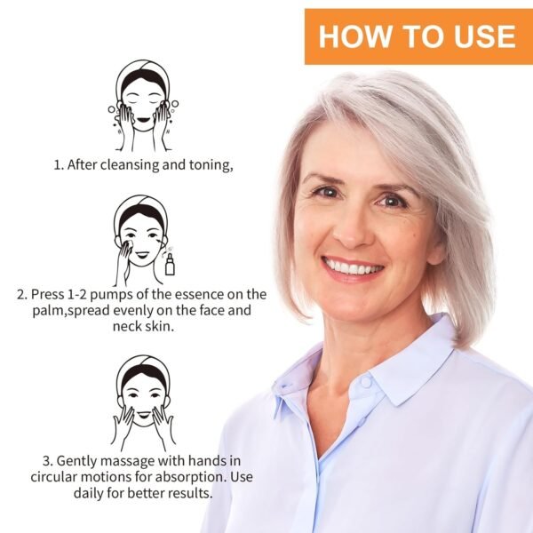 Super Vitamin C Serum for Women Over 50 - Advanced Anti-Aging Formula - Peptides, Niacinamide, Collagen, Hyaluronic Acid - Face Lift Serum for Mature Skin Wrinkles - Image 8
