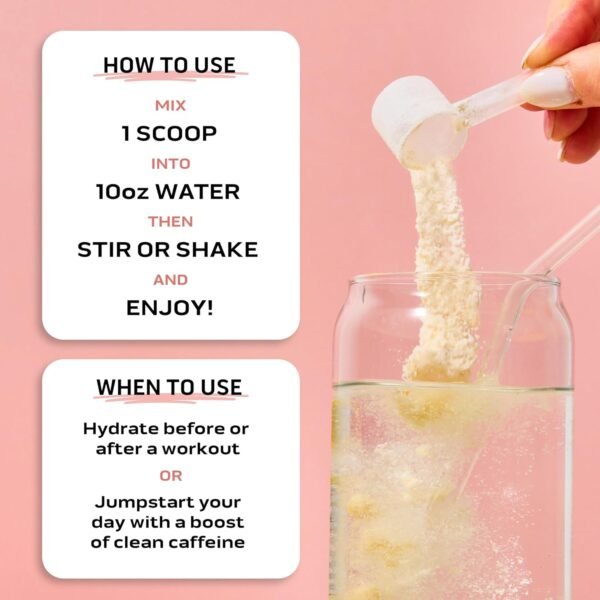 Ascent Clean Hydration + Energy Electrolytes Powder - 100mg Caffeine, 400mg Electrolytes, No Artificial Ingredients, Raspberry Lemonade 40 Servings - Image 5