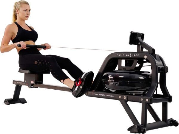 Sunny Health & Fitness Water Rowing Machine with Intense Dynamic Real-Time Resistance, 300 LB Capacity Water Rower Machine with Optional Free SunnyFit App Connectivity for Advanced Workout Metrics - Image 2