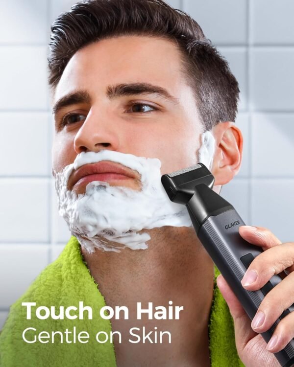 GLAKER Beard Trimmer for Men,Cordless Hair Trimmer,Electric Razor with Interchangeable Magnetic Attachments for Hair Body Facial Trimming,6 in 1 Men Gromming Kit with Storage Bag and Beard Bib Apron - Image 7