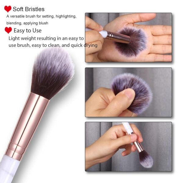 8 Colors Face Matte Blush Palette Shading Blusher with Brush - Buildable Facial Cheek Blusher Contour Bronzing Pressed Powder Makeup Pallet Women Gift Set (01 Matte) - Image 5