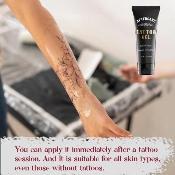 Tattoo Aftercare Soothing Gel - 3.5 OZ, Tattoo Gel for Repair & Soothe Skin, Tattoo Aftercare Gel for New Tattoo Aftercare, Cooling Relief Skin With Aloe Vera Ingredients - Image 7