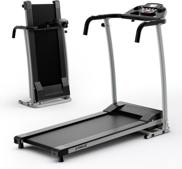 GYMAX Foldable Treadmill, Freestanding Easy Assembly Folding Treadmill with 12 Preset Programs, LCD Monitor, Built-in Wheels & Pulse Sensor, Portable Compact Running Machine for Small Space - Image 2