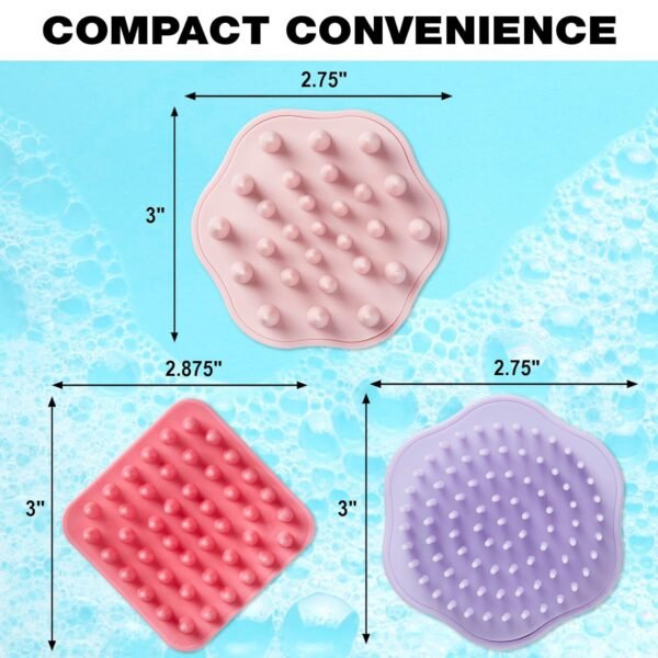 Conair Scalp Massager - Scalp Massager hair growth - Head Massager Scalp - 3 Unique Brush Heads - 3 Pack - Image 5