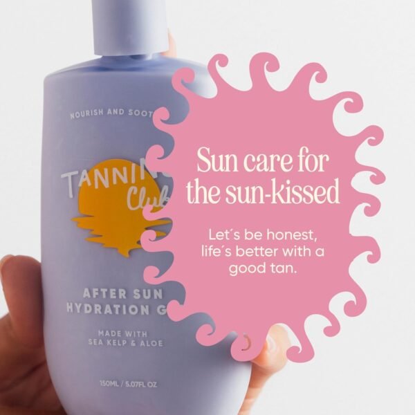 After Sun Gel - Aloe Vera and Sea Kelp Formula for Sunburn Relief and Hydration - Tan Extender - 150 m - Image 8