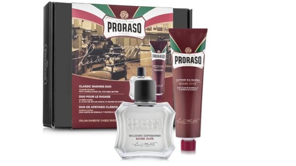 Proraso Classic Shaving Duo Kit, Nourishing for Coarse Beard Formula with Shaving Cream Tube and After Shave Balm - Image 2