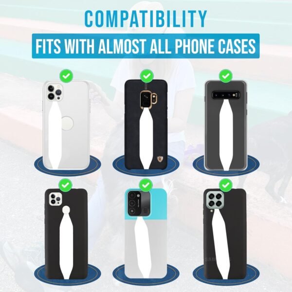 Reversible Phone Grip Strap | Comfortable Cell Phone Holder & Phone Loop for Secure Handling | Phone Hand Straps for Phone Cases - Moon Sun & Psychedelic Turtle - Image 9