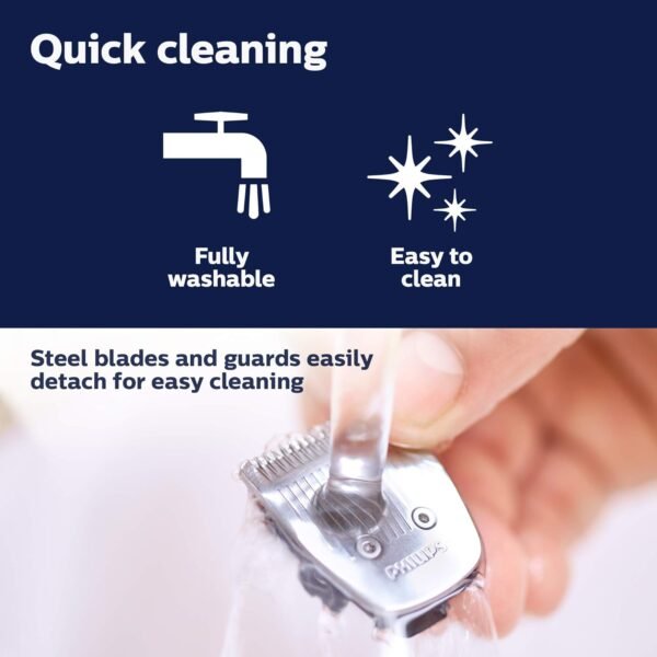 Philips Norelco Multigroom All-in-One Trimmer Series 3000 with 13 pieces - No Blade Oil Needed, MG3750/50 - Image 4