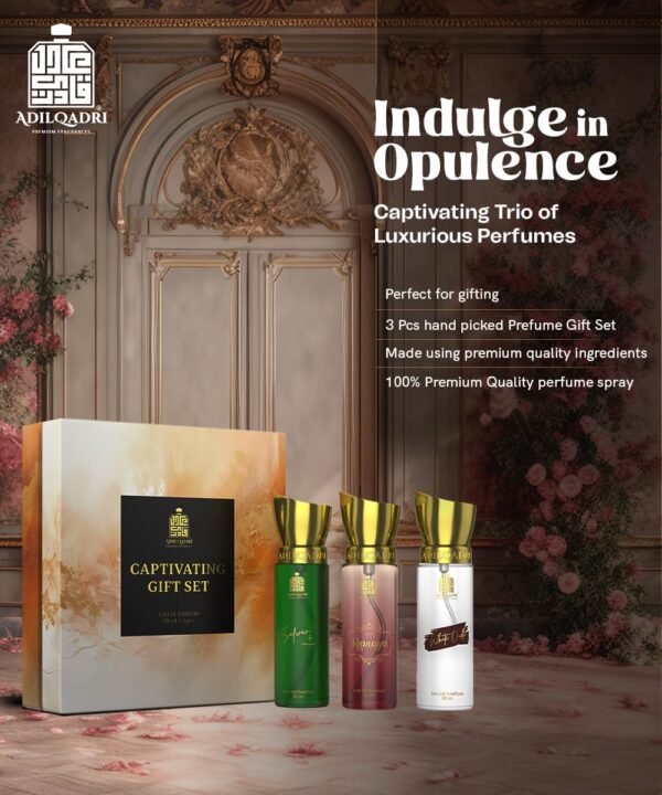 Adilqadri Captivating Trio Luxury Perfume Gift Set (3 x 20ml) | With Shanaya, White Oud, Safwan Perfume, Unisex Strong Woody, Fruity, Amber Long Lasting EDP Fragrance Set - Image 4