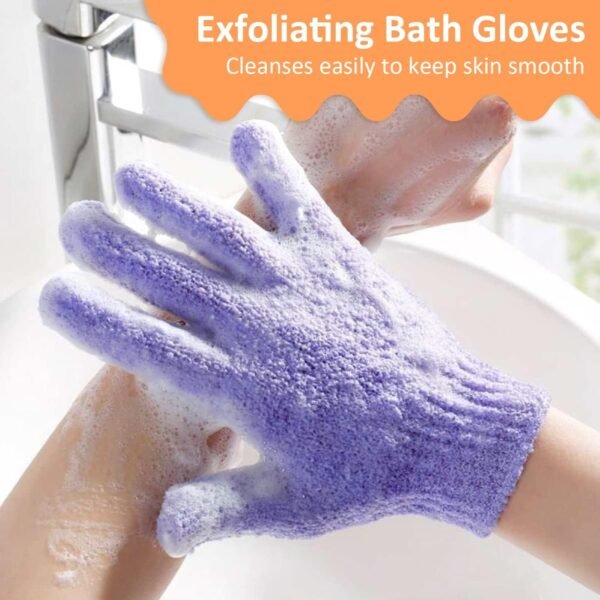 30 Pcs Exfoliating Gloves for Shower, 15 Colors Body Exfoliator Glove with Hanging Loop, Scrub Exfoliate Glove Mitt Bath Face Spa Hand Scrubber Wash Deep Scrubbing Dead Skin for Women Men, by Aisuly - Image 5