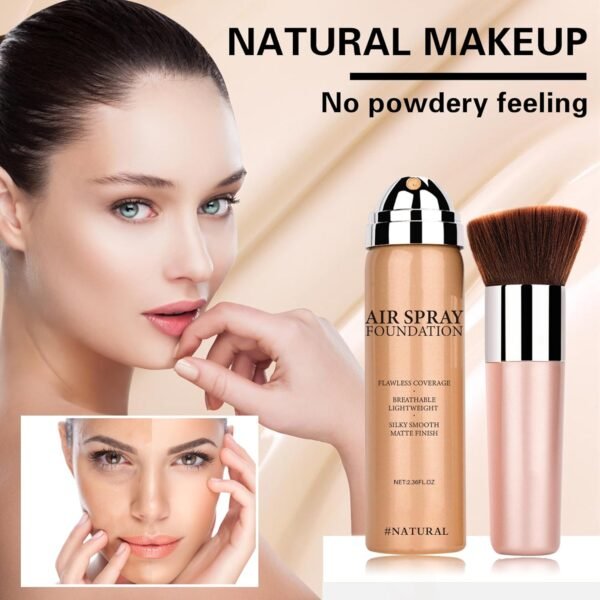 Magic Minerals Airbrush Foundation Makeup Spray Silky Lightweight Spray Foundation Makeup Air Brush Flawless Setting Spray Makeup for Mature Skin (Natural/Warm Porcelain) - Image 8