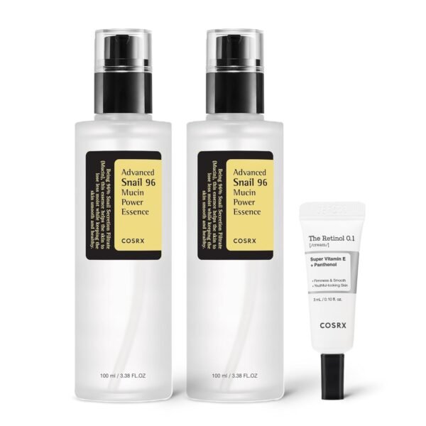 COSRX Glass Skin Starter Set, Amazon Exclusive, Advanced Snail 96% Mucin Power Essence & Retinol 0.1% Cream Mini Sample, Daily Hydrating & Firming Korean Skin Care Kit, Gift Set - Image 2