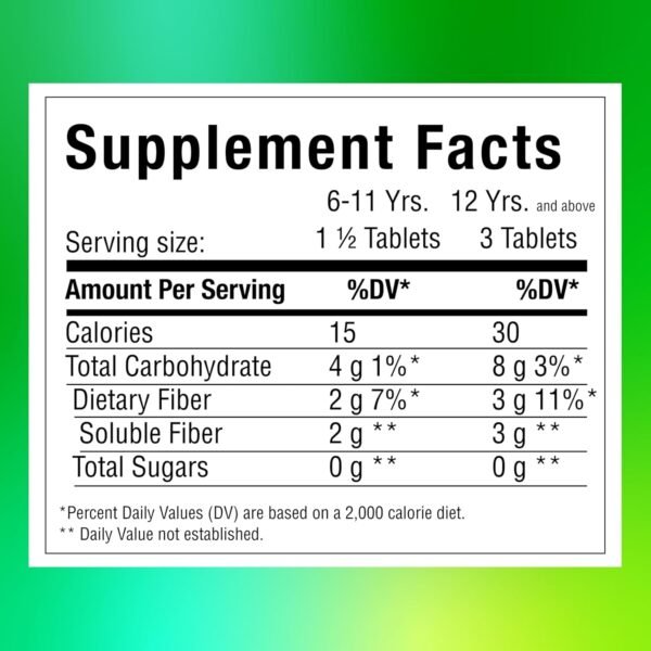 Benefiber Chewable Prebiotic Fiber Supplement Tablets for Digestive Health, Assorted Fruit Flavors - 100 Count - Image 9