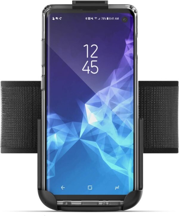 ENCASED Galaxy S10e Armband for Running, Gym Workouts & Exercise - Fully Adjustable Arm Strap Holder with Clear Phone Case (Samsung S10e) (Sweat and Water Resistant Band) - Image 3