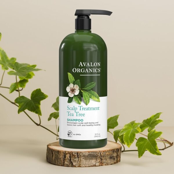 Avalon Organics Scalp Treatment Tea Tree Shampoo, Encourages Scalp Well-Being and Leaves Hair Soft, 32 Fluid Ounces - Image 7