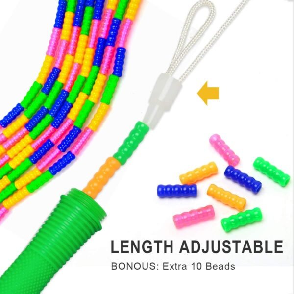 Coolrunner 16 FT Long Jump Rope(2 PACK), Double Dutch Jump Ropes, Soft Beaded Skipping for Kids Adults, Plastic Segmented Long Enough for 4-5 Jumpers - Image 5