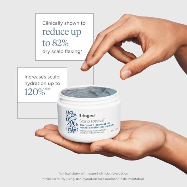 Briogeo Scalp Revival Charcoal + Coconut Oil Micro-Exfoliating Shampoo, Treatment for Dry & Itchy Scalp, Clarifying Shampoo for Build Up, Scalp Scrub for Oily Scalp, Vegan, Cruelty-Free - Image 9