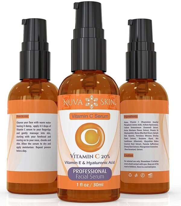 Vitamin C Serum for Face - Face Serum Vitamin C and Hyaluronic Acid, Anti Aging serum, Brightening Serum, Brightening Face Serum with Vitamin C Oil, Facial Serum for Collagen Production & Reduced Acne - Image 4
