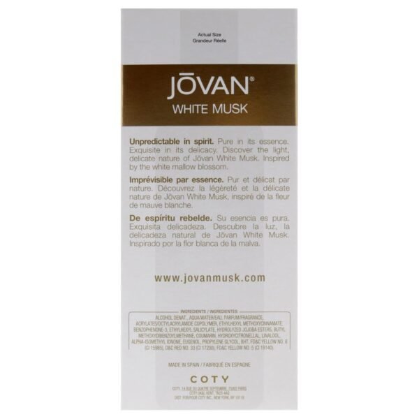 White Musk By Jovan For Women, Cologne Spray, 3.25-Ounce Bottle - Image 7