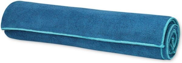 Gaiam Yoga Towel - Mat Sized Active Dry Non Slip Moisture Wicking Sweat Absorbent Microfiber Hot Yoga Towel for Women & Men | Stay-Put Corner Pockets (70" Long x 26" Wide) - Image 2