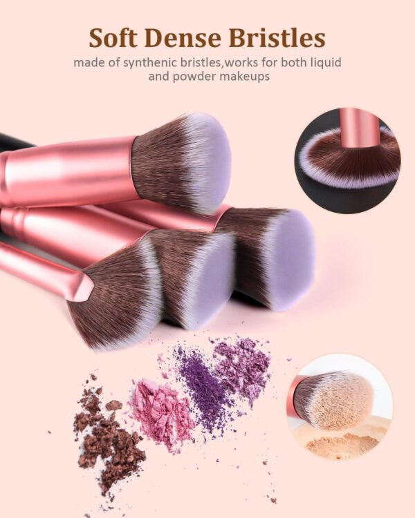 BESTOPE PRO Makeup Brushes 16 Pcs Makeup Brush Set, Blending Brush for Foundation, Premium Synthetic Powder Concealers Makeup Brushes for Eyes and Face, Eye Shadows Brushes, Eyeliner Make Up Brushes - Image 5