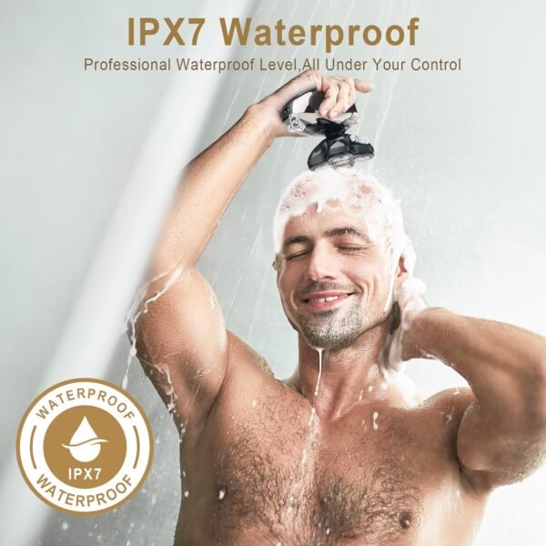 Upgrade Magnetic Head Shavers for Bald Men, Cordless & Comfort 5-in-1 Electric Razor - IPX7 Waterproof Wet/Dry Mens Grooming Kit - Easy Use Palm Shaver for a Smooth Bald Shave - Image 4