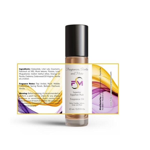 Superior Egyptian Musk Fragrance Oil - 0.33 Fl Oz Glass Roll On (10ml) - Image 3
