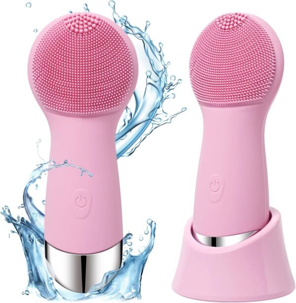 Facial Cleansing Brush, Electric Face Scrubber with Rechargeable Exfoliator, Completely Waterproof Face Scrub Brush Massaging and Deep Pore Cleansing - Image 2
