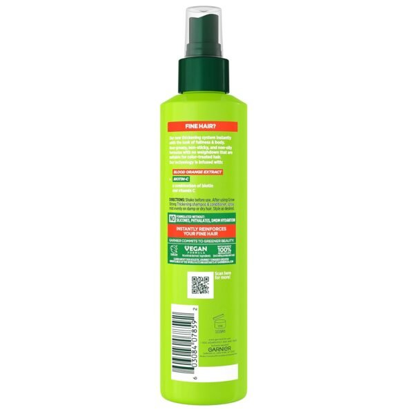 Garnier Fructis Grow Strong Thickening 10-in-1 Spray, Biotin-C, 8.1 Fl Oz, 1 Count (Packaging May Vary) - Image 3