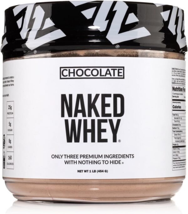 Naked Whey 1LB - All Natural Grass Fed Whey Protein Powder, Organic Chocolate, and Coconut Sugar - No GMO, No Soy, and Gluten Free, Aid Growth and Recovery - 12 Servings - Image 2