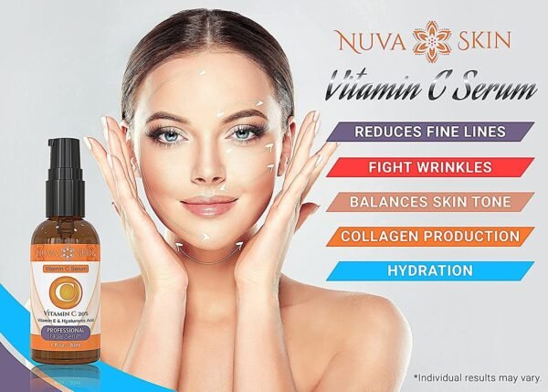 Vitamin C Serum for Face - Face Serum Vitamin C and Hyaluronic Acid, Anti Aging serum, Brightening Serum, Brightening Face Serum with Vitamin C Oil, Facial Serum for Collagen Production & Reduced Acne - Image 5