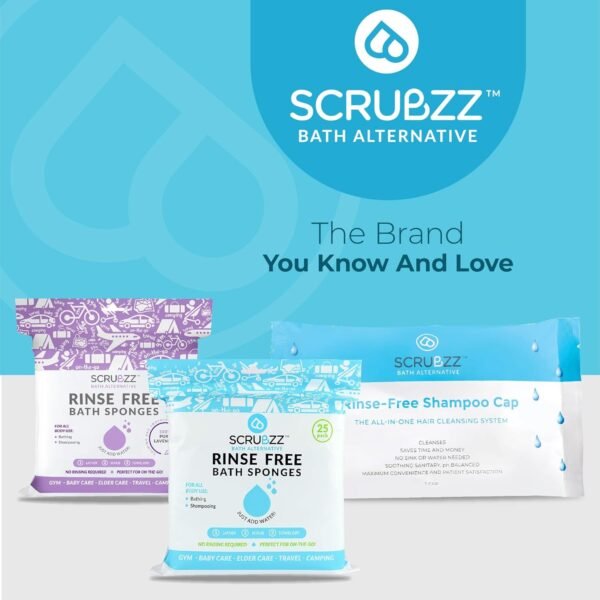 Scrubzz Shampoo Caps No Rinse for Elderly and Bedridden Patients, Rinse Free Shampoo Caps for Post Surgery and Hospital Stays, Waterless Hair Washing Shower Caps - 6 Pack - Image 8