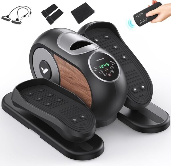 MERACH Under Desk Elliptical, Ellipse Leg Exerciser Electric as Seen on TV for Seniors with Remote Control & 12 Adjustable Speeds, Quiet Portable Seated Pedal Exerciser Machine for Home - Image 2