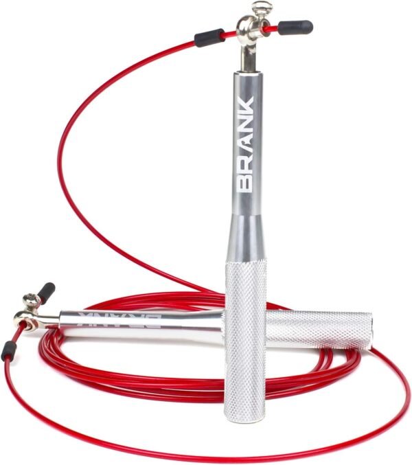 Brank Sports® Speed Rope Set incl. 3 Steel Spare Cables | Ideal for Crossfit, Fitness, Boxing and Easy Double Under | Jump Ropes for Fitness Women and Men Premium Bearing Balls | Unbreakable Handles - Image 2