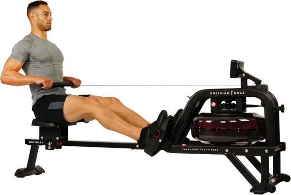 Sunny Health & Fitness Water Rowing Machine with Intense Dynamic Real-Time Resistance, 300 LB Capacity Water Rower Machine with Optional Free SunnyFit App Connectivity for Advanced Workout Metrics - Image 8