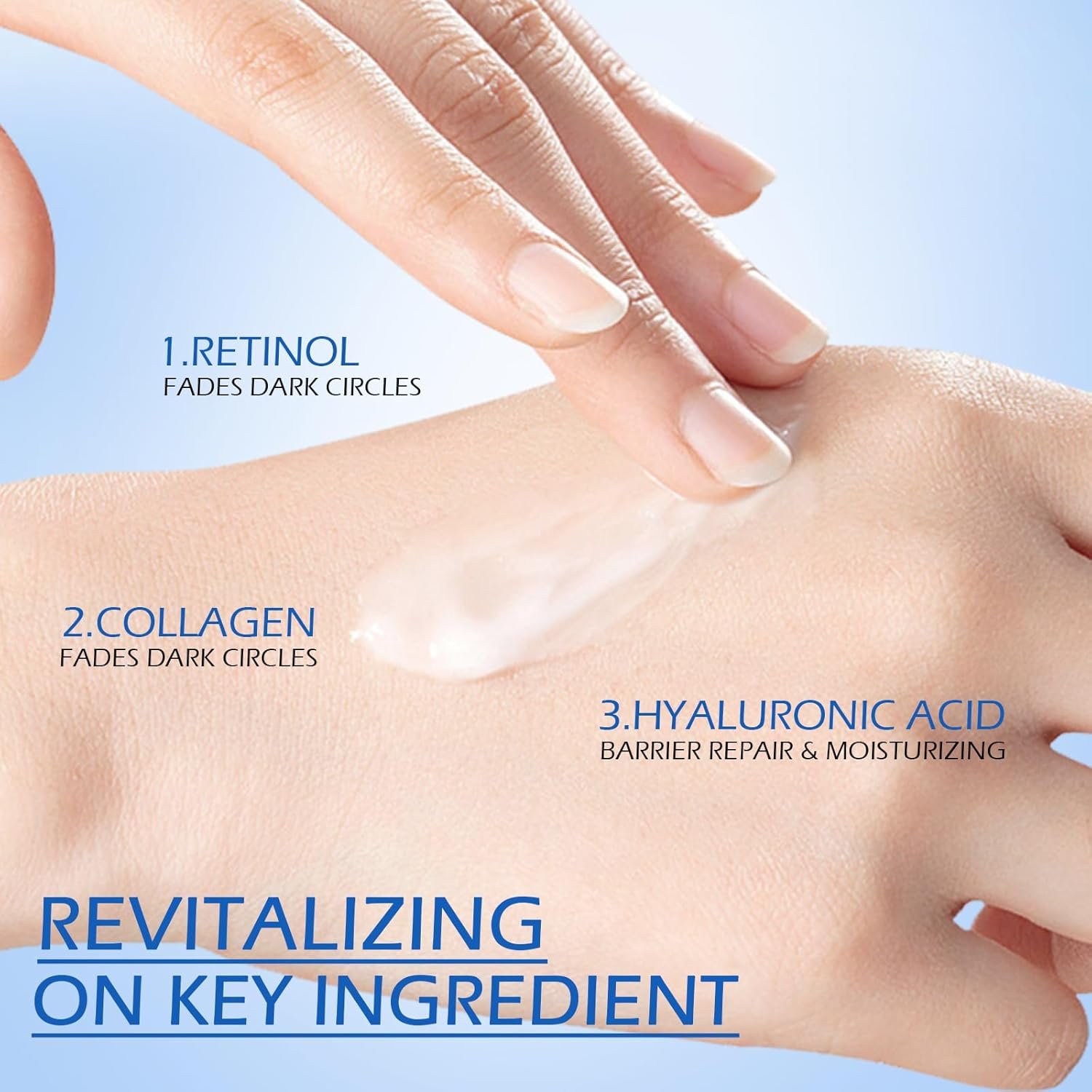 Retinol Eye Cream, Hydrating Under Eye Care Daily Wrinkle Cream, Infused with AHA30% to Smooth and Hydrate Skin, Eye Crea for Dark Circles Treatments, Reduce Under Eye Bags, Smooth Wrinkles(1.06 Oz) - Image 5