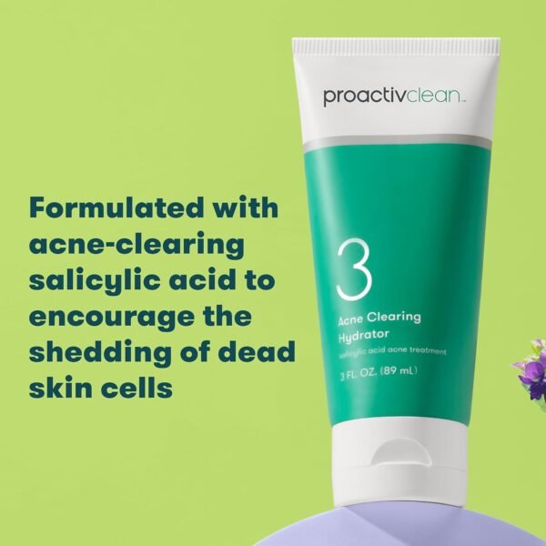 Proactiv Clean Acne Clearing Hydrator- Gentle Daily Face Moisturizer for Women and Men- Salicylic Acid Acne Treatment Cream Facial Lotion with Hyaluronic Acid and Vitamin E- 3oz - Image 3