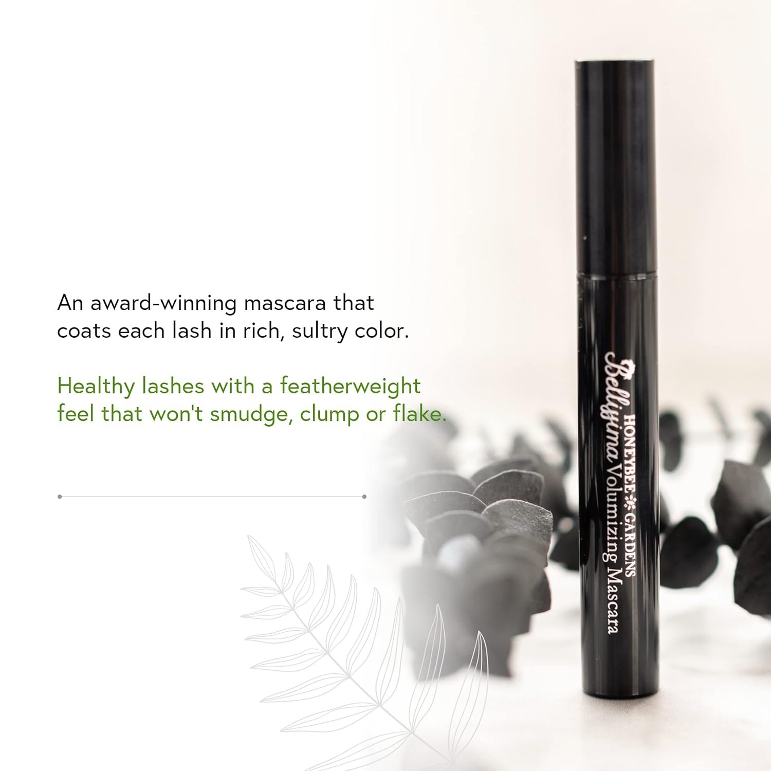 Honeybee Gardens Bellissima Volumizing Mascara In Black Lace, Lightweight And Bold, Non-Smudging, Vegan, Gluten-Free, Cruelty-Free, Net Wt. 0.13 oz. - Image 4
