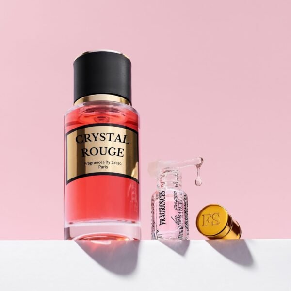 CRYSTAL ROUGE - Luxury Perfume Gift Set | Long-Lasting Niche Fragrance | Extrait de Parfum 50ml + Perfume Oil 3ml + Bonus 2 Samples | Unisex Scent Inspired by Iconic Perfumes - Image 5
