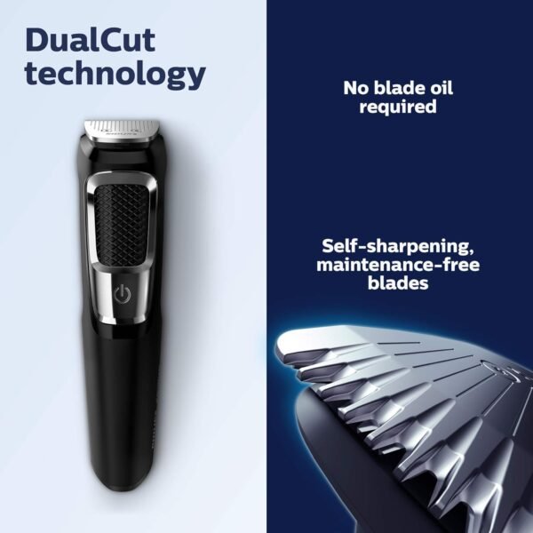 Philips Norelco Multigroom All-in-One Trimmer Series 3000 with 13 pieces - No Blade Oil Needed, MG3750/50 - Image 3