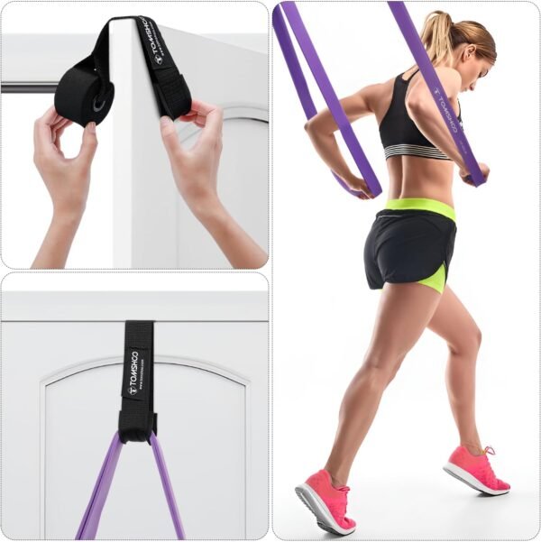TOMSHOO Resistance Bands Set, Multiple Fitness Exercise Workout Bands with Storage Bag, Door Anchor, Pull Up Assistance Straps for Working Out, Body Stretching, Physical Therapy, More - Image 6