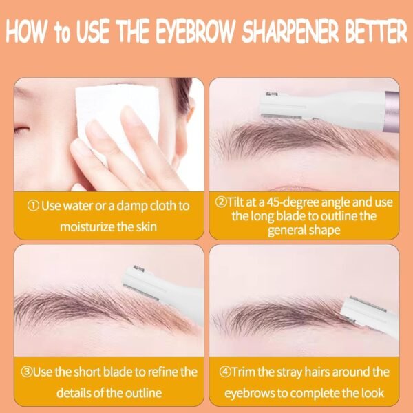Nose & Eyebrow Trimmer for Women and Men,2025 Rechargeable Ear Razor & Face Shaver,Lady's Painless Portable Facial Hair Removal with Comb, Dermaplane Tool for face,Lips,Body,Leg (Purple) - Image 6
