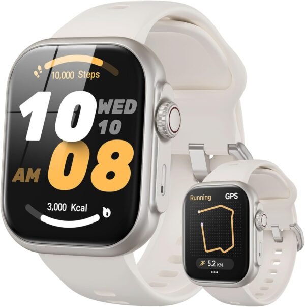 Smart Watch [GPS, Alexa Built-in], 24/7 Heart Rate Monitor with HRV, SpO2/Stress/Sleep Tracker, Calls & Messages, 3ATM Waterproof, 12-Day Battery, 100+ Sport Modes Fitness Smartwatches for Android iOS - Image 2