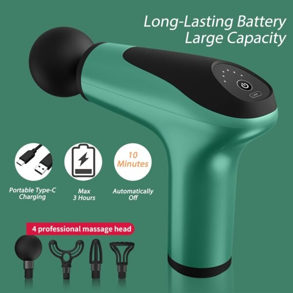 Mini Massage Gun, Precussion Massage Gun for Back Neck and Shoulder, Small & Lightweight, Type-C Charging, Full Body Relaxation Gifts for Men Women, Portable Massager - Image 7