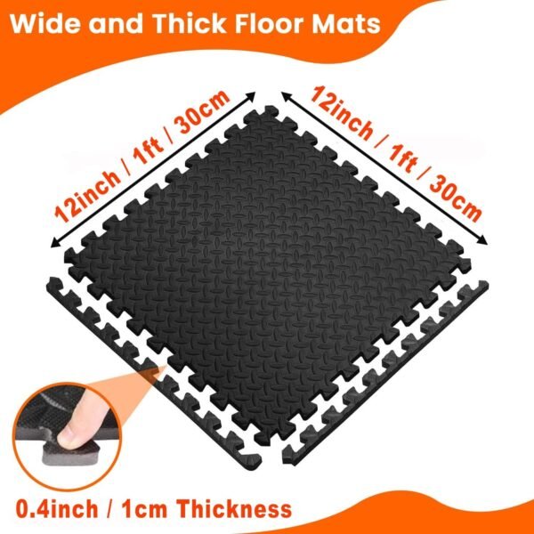 Kangler Puzzle Exercise Mat, 20 Tiles Foam Interlocking Exercise Mats - Floor Tiles for Gym Equipment and Cushion for Workouts - Image 6