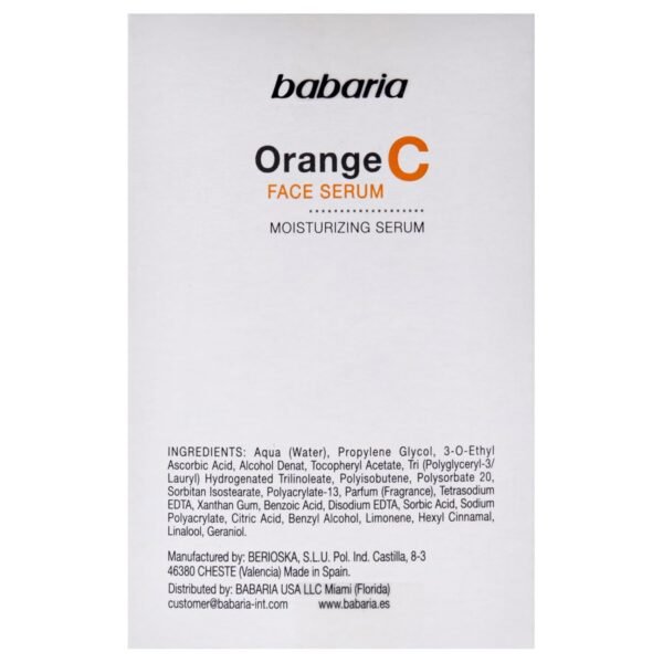 Babaria Vitamin C Face Serum - Helps Improve Elasticity and Flexibility - Reduces Appearance of Dark Spots - Protects Against Airborne Pollutants - Provides Glowing and Anti-Aging Effect - 1 oz - Image 10
