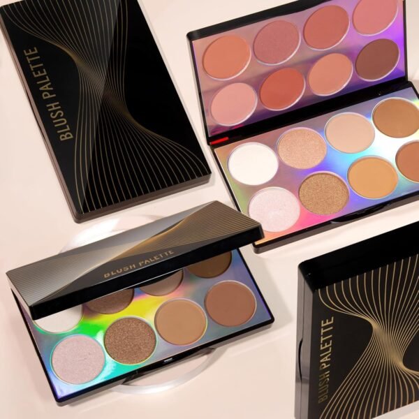 16 Colors Blush Contour Highlighter Makeup Palette, All-in-One Shimmer Silky Matte Mineral Blush Powder Palette, Face Sculpting Bronzer Blusher Illuminator Palette for a Natural Glowing - Image 8