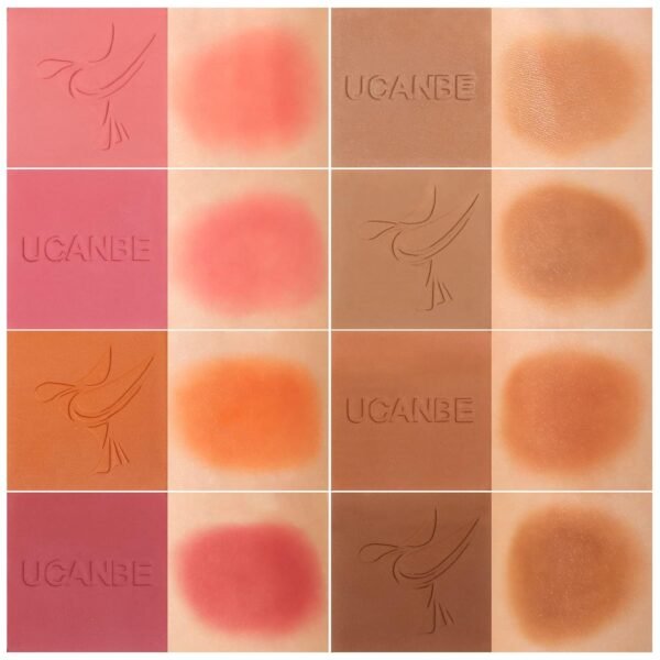 8 Colors Face Matte Blush Palette Shading Blusher with Brush - Buildable Facial Cheek Blusher Contour Bronzing Pressed Powder Makeup Pallet Women Gift Set (01 Matte) - Image 6