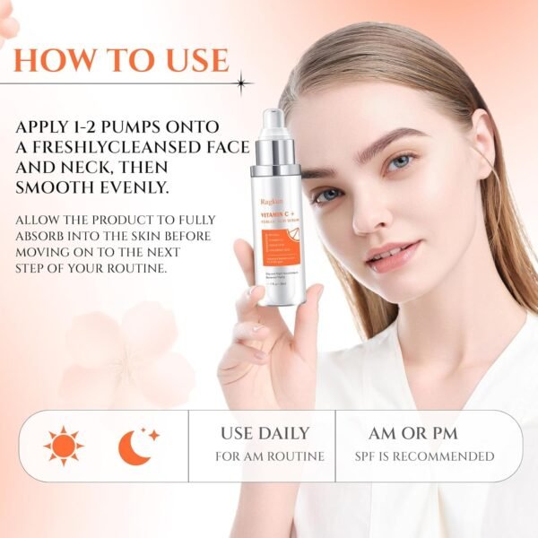 Vitamin C Brightening Serum for Face, CE Ferulic Acid, Super Vitamin C Serum, Hyaluronic Acid Serum for face, Dark Spot Remover for Face Lifting, Firming Anti Aging Wrinkle Serum-1 Fl Oz. - Image 7