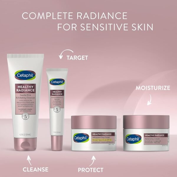 Cetaphil Face Wash, Healthy Radiance Gentle Exfoliating Cleanser, Visibly Reduces Look of Dark Spots and Hyperpigmentation, Designed for Sensitive Skin, Hypoallergenic, Fragrance Free, 4.2oz - Image 7